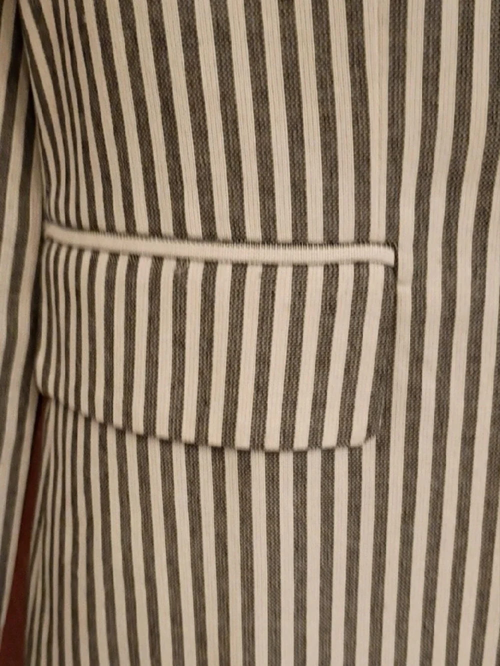 Evereve Black and White Striped Blazer